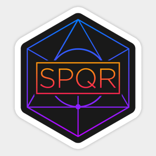 SPQR - Roman Empire Retro 80s Design Sticker